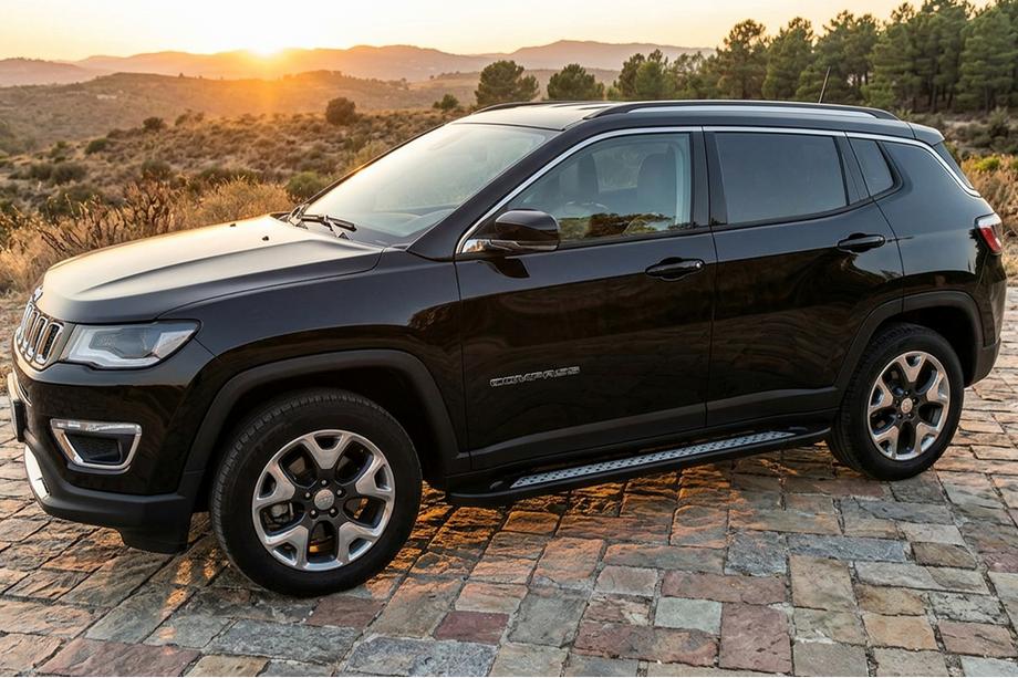 Jeep Compass 2016- Side Steps Vision New Black (2 pcs, Aluminum) Image
