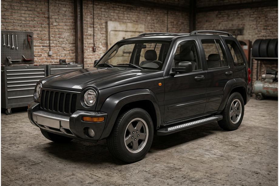 Jeep Cherokee/Liberty 2002-2007 Side Steps Vision New Black (2 pcs, Aluminum) Image
