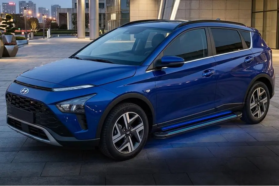 Hyundai Bayon 2021- Side Steps Maya Blue (2 pcs, Aluminum) Image