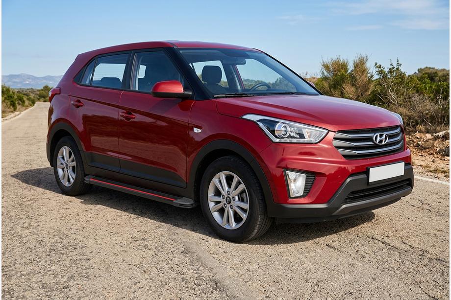 Hyundai Creta 2014-2020 Side Steps Maya Red (2 pcs, Aluminum) Image