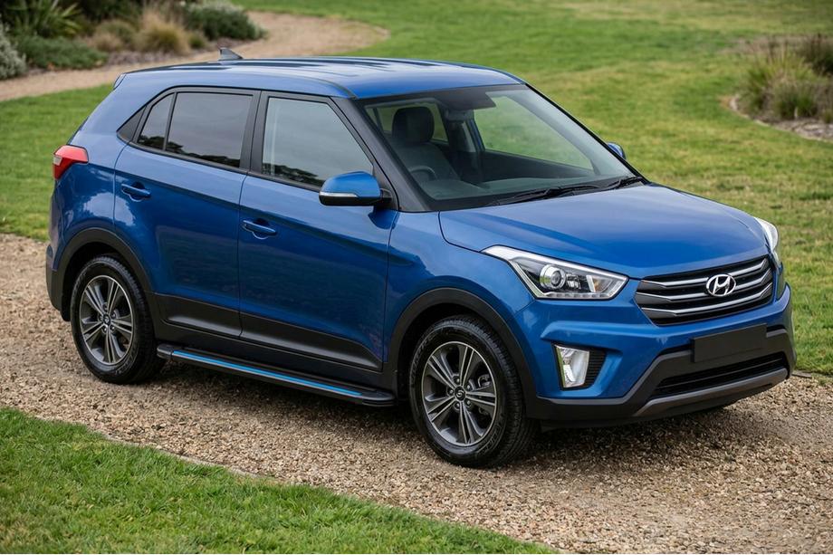 Hyundai Creta 2014-2020 Side Steps Maya Blue (2 pcs, Aluminum) Image