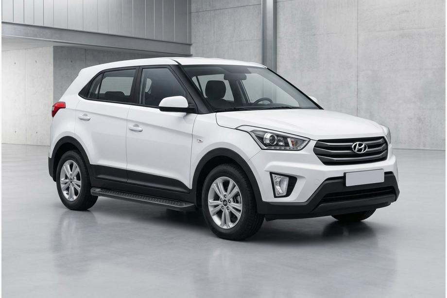 Hyundai Creta 2014-2020 Side Steps Allmond Black (2 pcs, Aluminum) Image