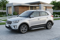 Hyundai Creta 2014-2020 Side Steps Allmond Grey (2 pcs, Aluminum) photo 1