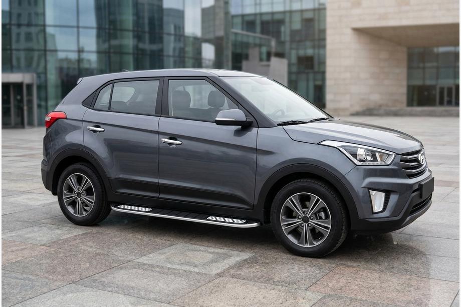 Hyundai Creta 2014-2020 Side Steps Tayga V2 (2 pcs, Aluminum) Image