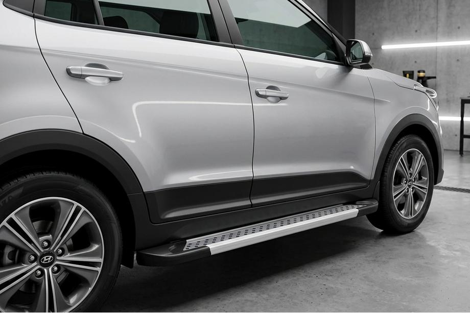 Hyundai Creta 2014-2020 Side Steps Vision New Grey (2 pcs, Aluminum) Image