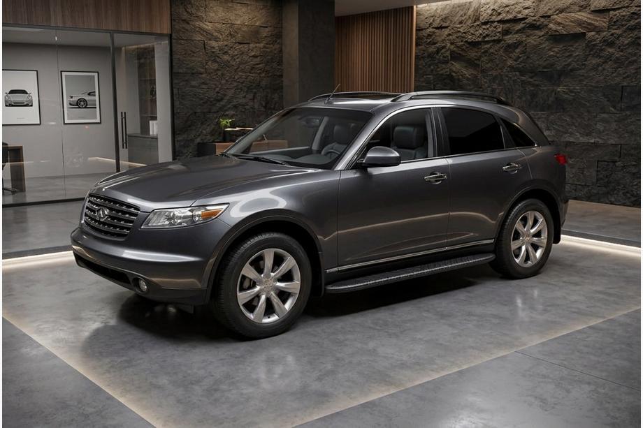 Infiniti FX 2003-2008 Side Steps Bosphore Black (2 pcs, Aluminum) Image