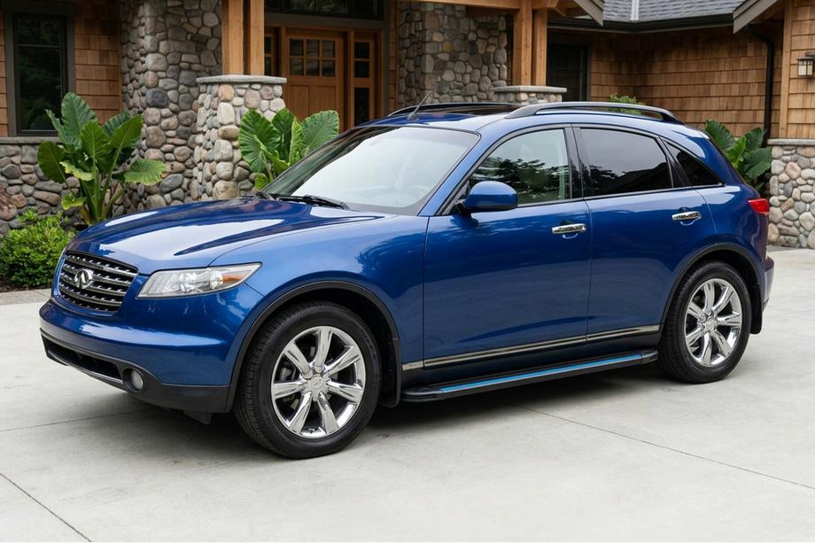 Infiniti FX 2003-2008 Side Steps Maya Blue (2 pcs, Aluminum) Image