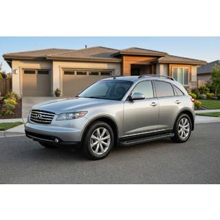 Side Steps Allmond Black (2 pcs, Aluminum) Infiniti FX 2003-2008 photo 1