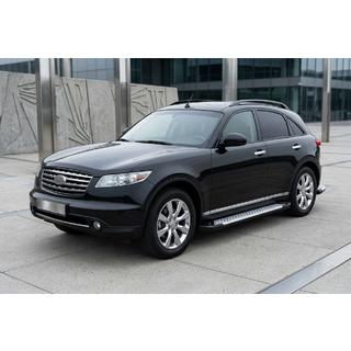 Side Steps Allmond Grey (2 pcs, Aluminum) Infiniti FX 2003-2008 photo 1