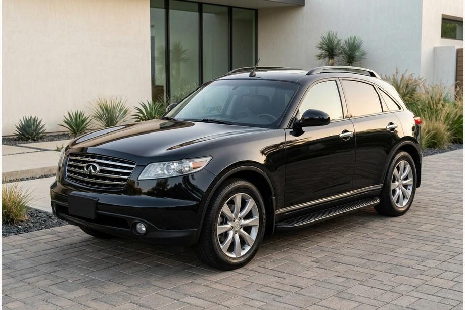 Infiniti FX 2003-2008 Side Steps Tayga Black (2 pcs, Aluminum) Image