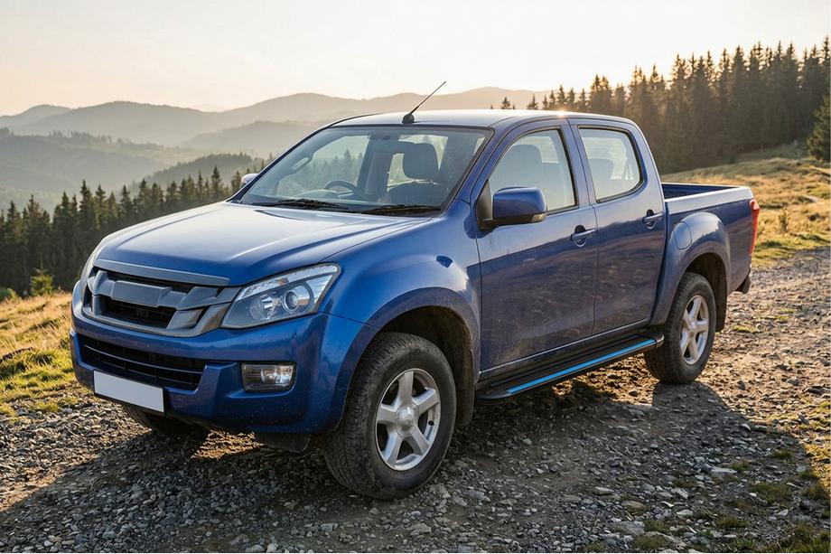 Isuzu D-Max 2011-2019 Side Steps Maya Blue (2 pcs, Aluminum) Image