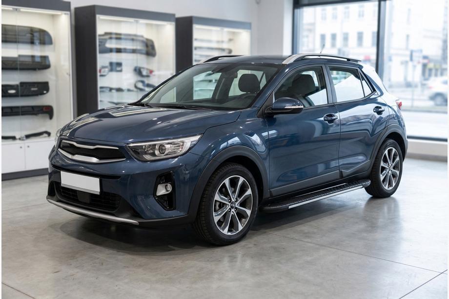 Kia Stonic 2017- Side Steps Bosphorus Grey (2 pcs, Aluminum) Image