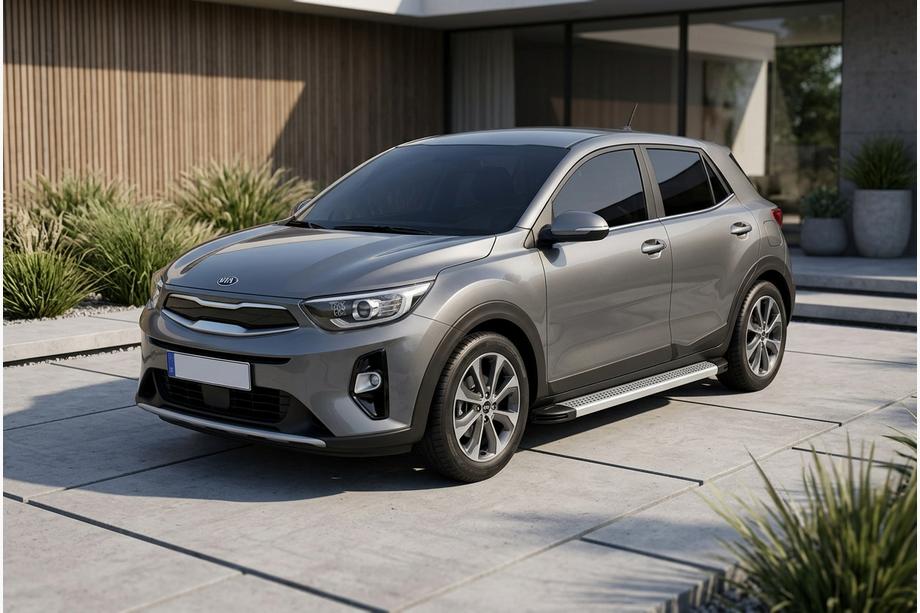 Kia Stonic 2017- Side Steps Maya V2 (2 pcs, Aluminum) Image