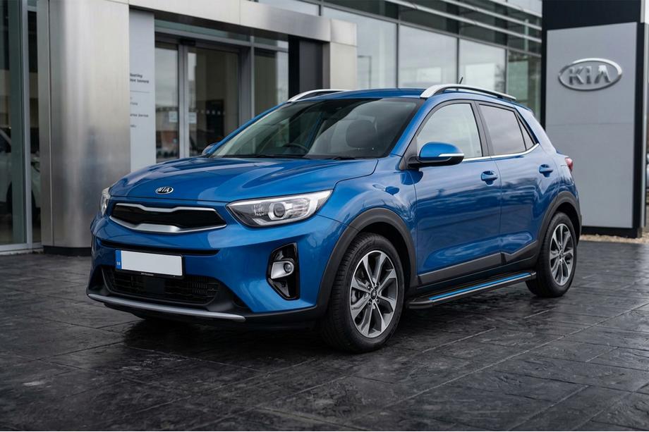 Kia Stonic 2017- Side Steps Maya Blue (2 pcs, Aluminum) Image