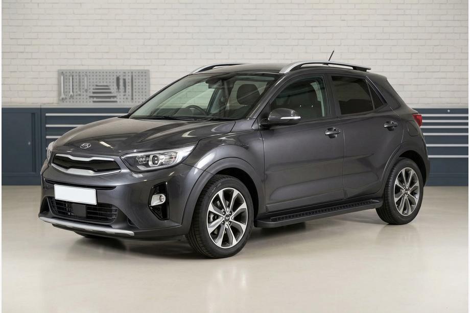 Kia Stonic 2017- Side Steps Allmond Black (2 pcs, Aluminum) Image