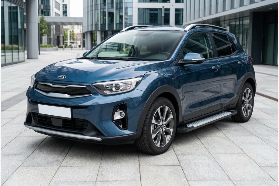 Kia Stonic 2017- Side Steps Allmond Grey (2 pcs, Aluminum) Image