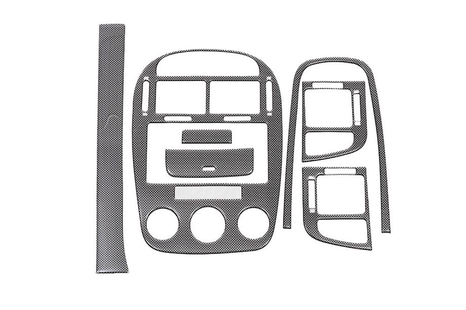Kia Cerato 1 2004-2009 Dashboard Trim Covers 2006-2009 Aluminum, Air Conditioning Image