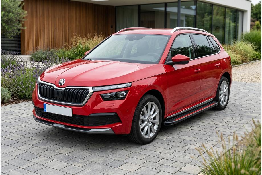 Skoda Kamiq 2019- Side Steps Maya Red (2 pcs, Aluminum) Image
