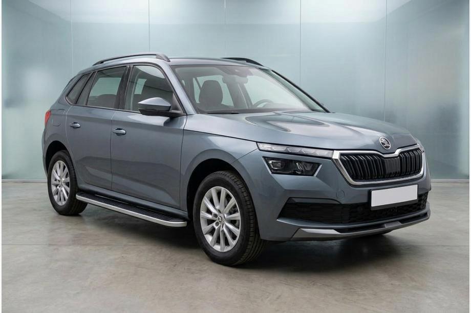Skoda Kamiq 2019- Side Steps Tayga Grey (2 pcs, Aluminum) Image