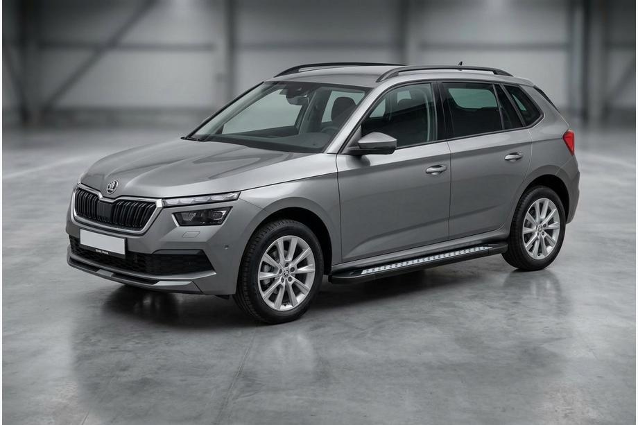Skoda Kamiq 2019- Side Steps Vision New Black (2 pcs, Aluminum) Image