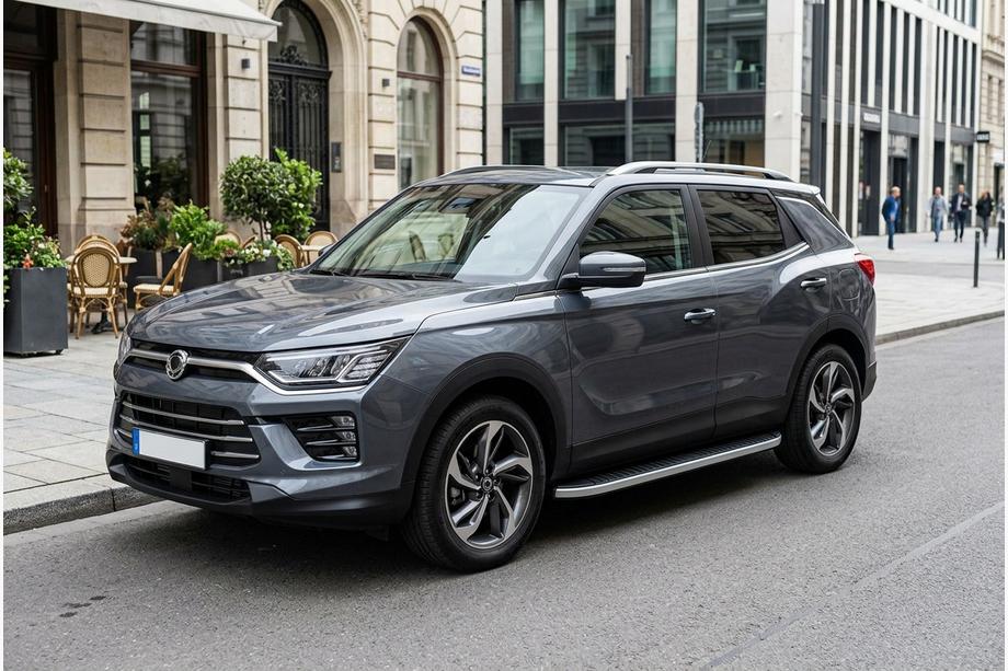SsangYong Korando 2019- Side Steps Tayga Grey (2 pcs, Aluminum) Image