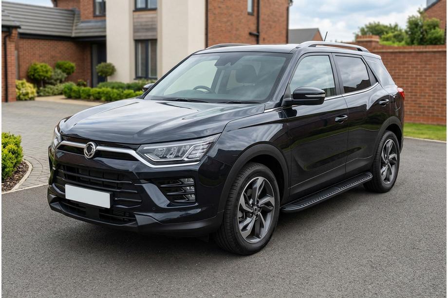 SsangYong Korando 2019- Side Steps Tayga Black (2 pcs, Aluminum) Image
