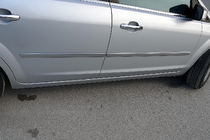 Ford Focus II 2005-2008 Door Mouldings Stainless Steel (4 pcs) OmsaLine - Italian Stainless Steel photo 1