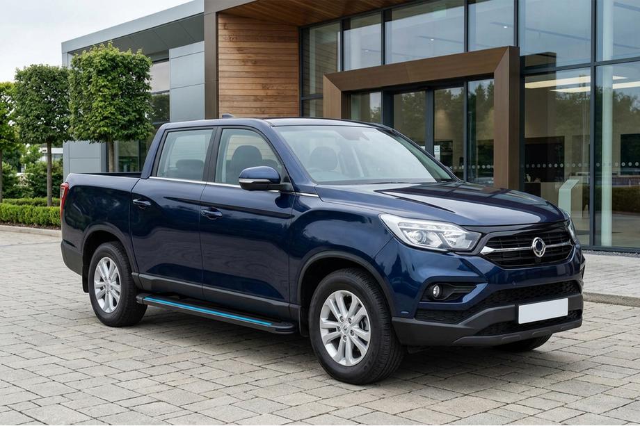 SsangYong Musso II 2018– Side Steps Maya Blue (2 pcs, Aluminum) Image