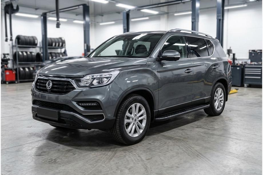 SsangYong Rexton II 2017- Side Steps Bosphore Black (2 pcs, Aluminum) Image