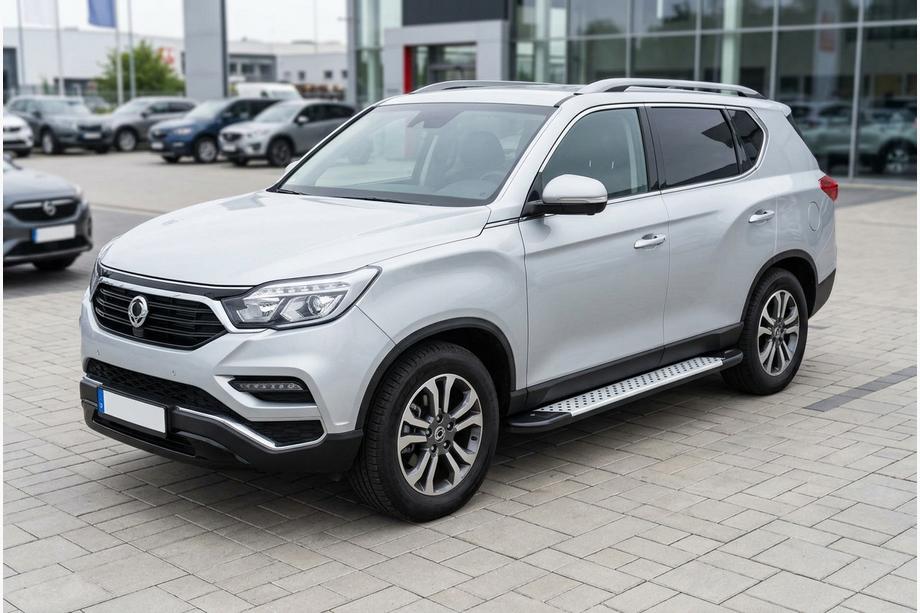 SsangYong Rexton II 2017- Side Steps Allmond Grey (2 pcs, Aluminum) Image