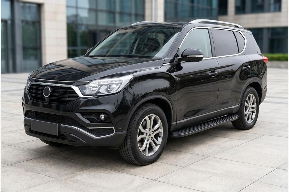 SsangYong Rexton II 2017- Side Steps Tayga Black (2 pcs, Aluminum) Image