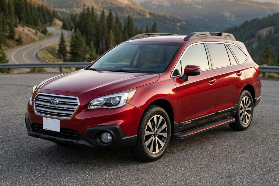 Subaru Outback 2014-2019 Side Steps Maya Red (2 pcs, Aluminum) Image