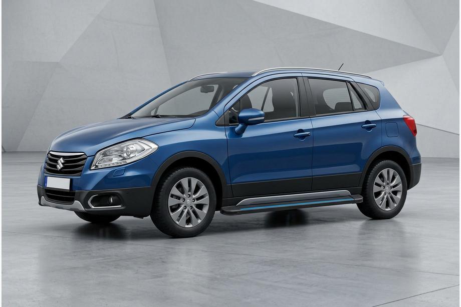 Suzuki SX4 S-Cross 2013-2016 Side Steps Maya Blue (2 pcs, Aluminum) Image