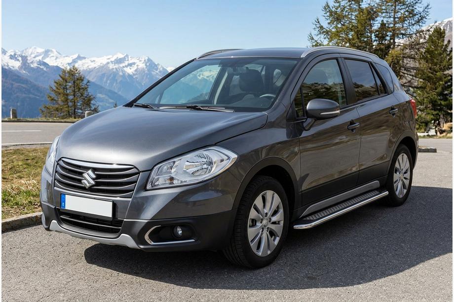 Suzuki SX4 S-Cross 2013-2016 Side Steps Maydos V2 (2 pcs, Aluminum & Stainless Steel) Image