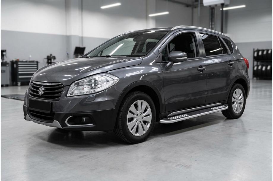 Suzuki SX4 S-Cross 2013-2016 Side Steps Tayga V2 (2 pcs, Aluminum) Image