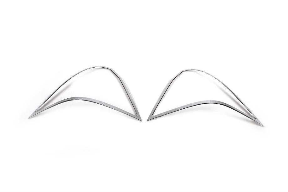 Mercedes C-class W203 2000-2007 Chrome Tail Light Covers (2 pcs, Plastic) Image