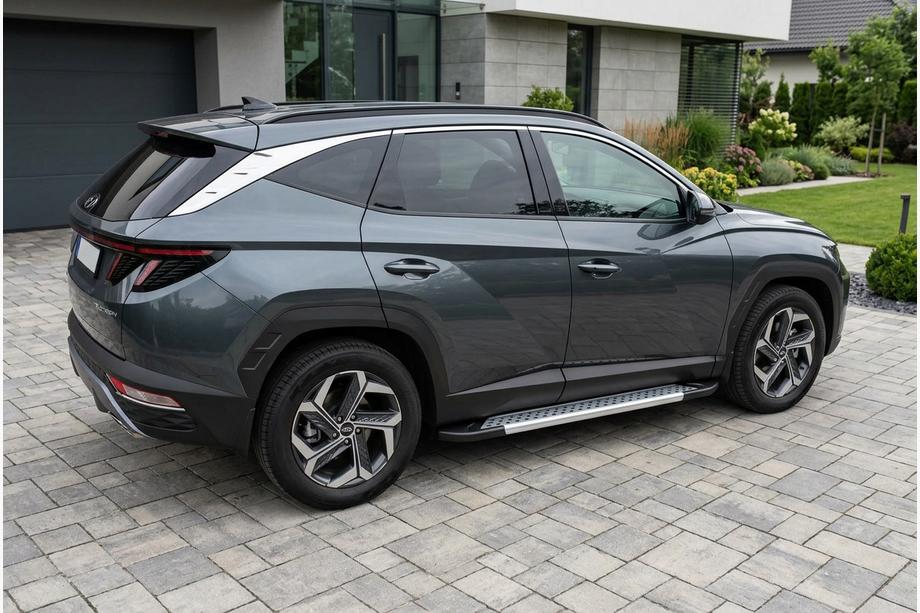 Hyundai Tucson NX4 2021- Side Steps Vision New Grey (2 pcs, Aluminum) Image