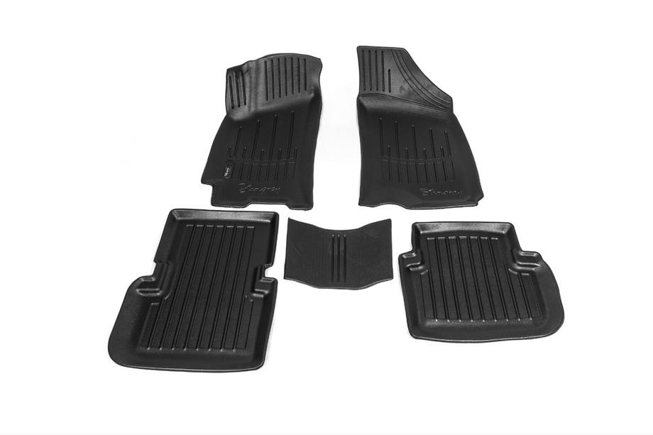 Daewoo Lanos 1998-2017 Stingray 3D Rubber Floor Mats (5 pcs, Polyurethane) Image