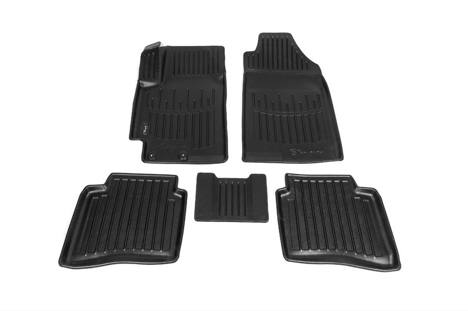 Hyundai Accent 2017-2023 Stingray 3D Rubber Floor Mats (5 pcs, Polyurethane) Image