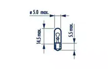 Indicator Bulb Narva 17037 W1.2W 12V W2X4.6d photo 2