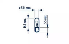 Indicator Bulb Narva 17040 W1.2W 24V W2X4.6d photo 2