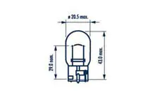 Indicator Bulb Narva 17632 W21W 12V 21W W3x16d photo 3
