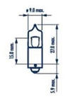 Indicator Bulb Narva 17835 H20W 12V 20W BA9s photo 2