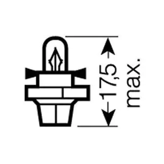 Indicator Bulb Osram 2352MFX X8.4d 12V 2W photo 2