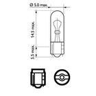 Indicator Bulb Osram 2721 W1.2W 12V W2x4.6D photo 2