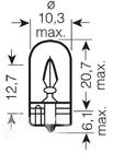 Indicator Bulb Osram 2825 W5W 12V W2.1X9.5D photo 2