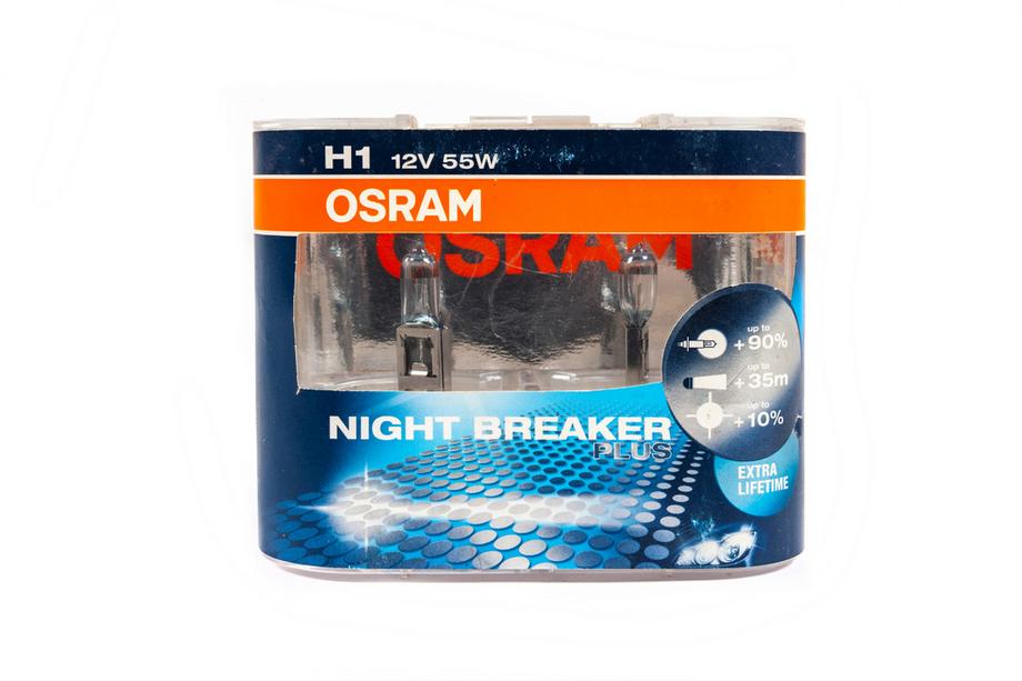 Osram H1 55W 64150NBP Night Breaker Plus Headlight Bulb Photo 1
