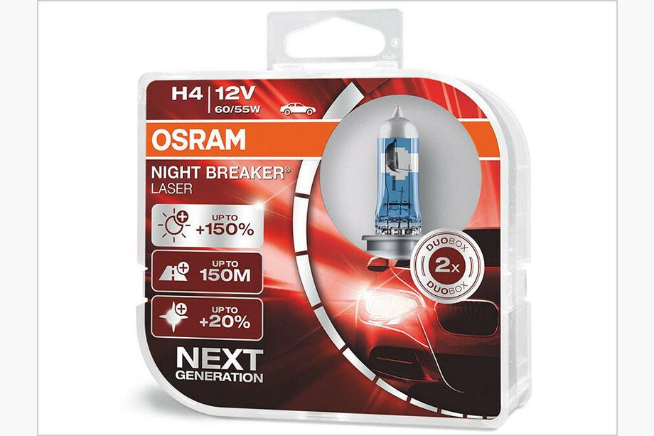 Osram H4 60/55W Night Breaker Laser +150% 64193NL150 Headlight Bulb Photo 1
