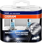 Osram H4 60/55W Night Breaker Unlimited +110% 64193NBU Headlight Bulb photo 1
