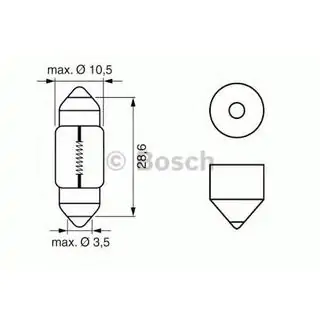 Indicator Bulb Osram 6438 C10W 28mm 12V SV8.5-8 photo 2